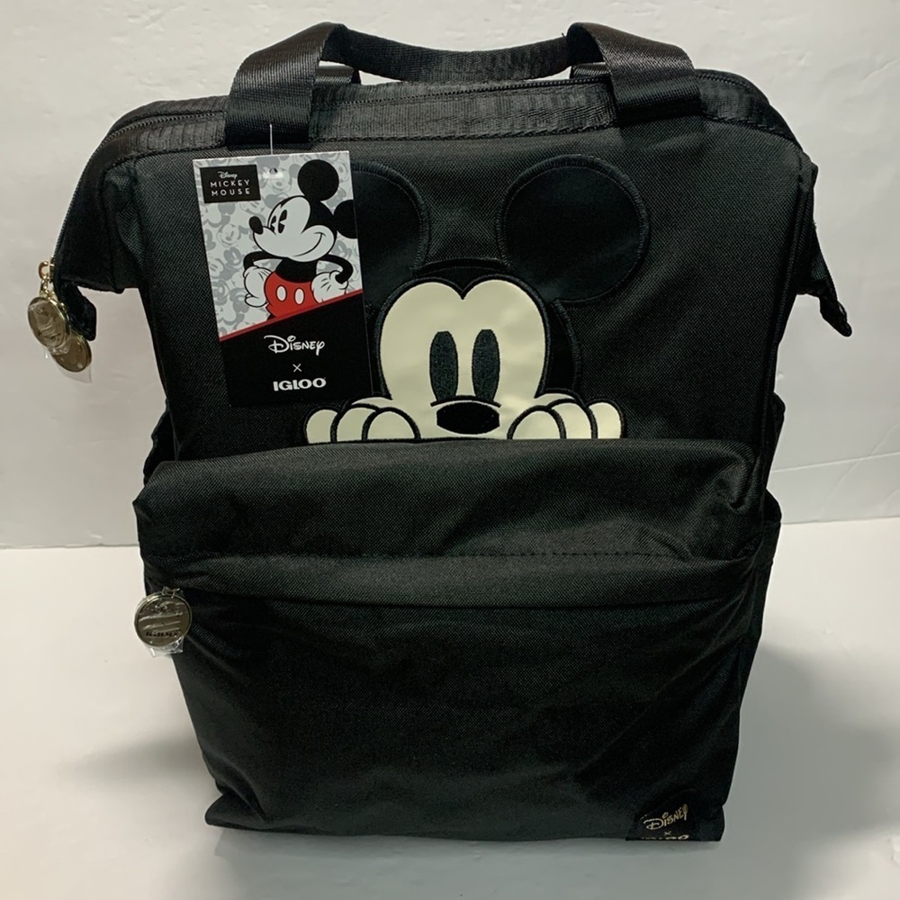 Disney Mickey Mouse 24 Can Backpack Igloo Cooler Black NWT - Picture 13 of 14